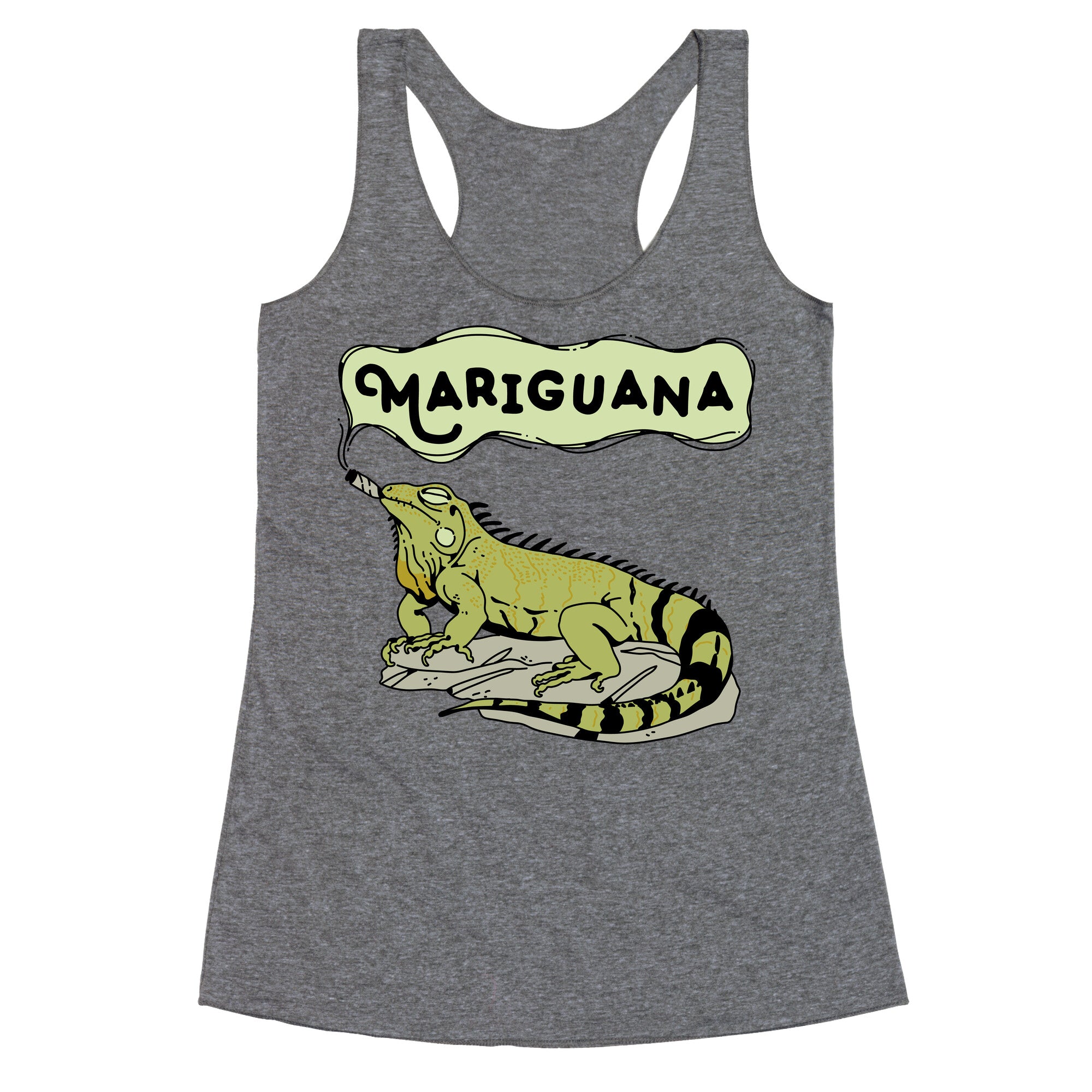 Mariguana Marijuana Iguana Racerback Tank